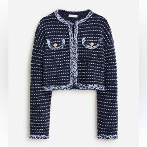 J Crew Cropped Lady Jacket in Marled Yarn